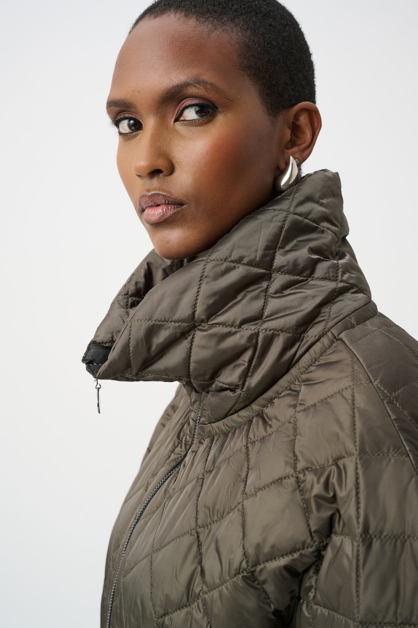 Quilted Shawl-Neck Boxy Waistcoat