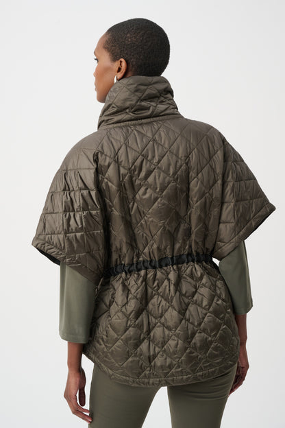 Quilted Shawl-Neck Boxy Waistcoat