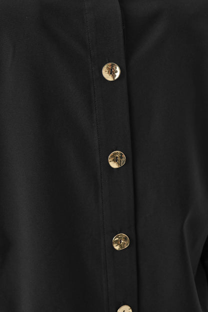 Joseph Ribkoff Black Stretch Poplin Boxy Top