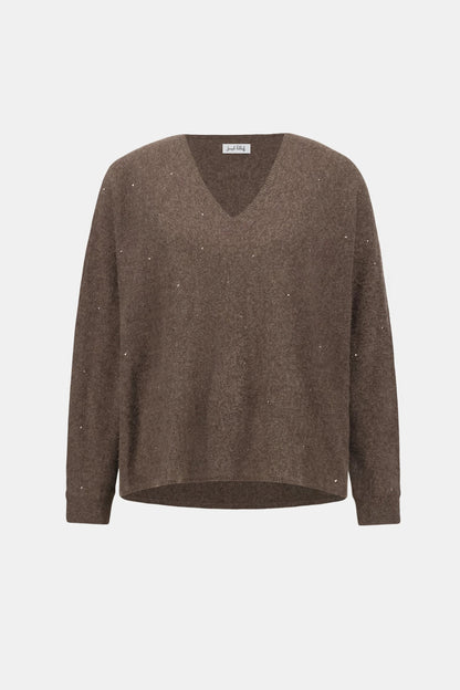 Joseph Ribkoff Cashmere Boxy Jumper With Rhinestone Detail