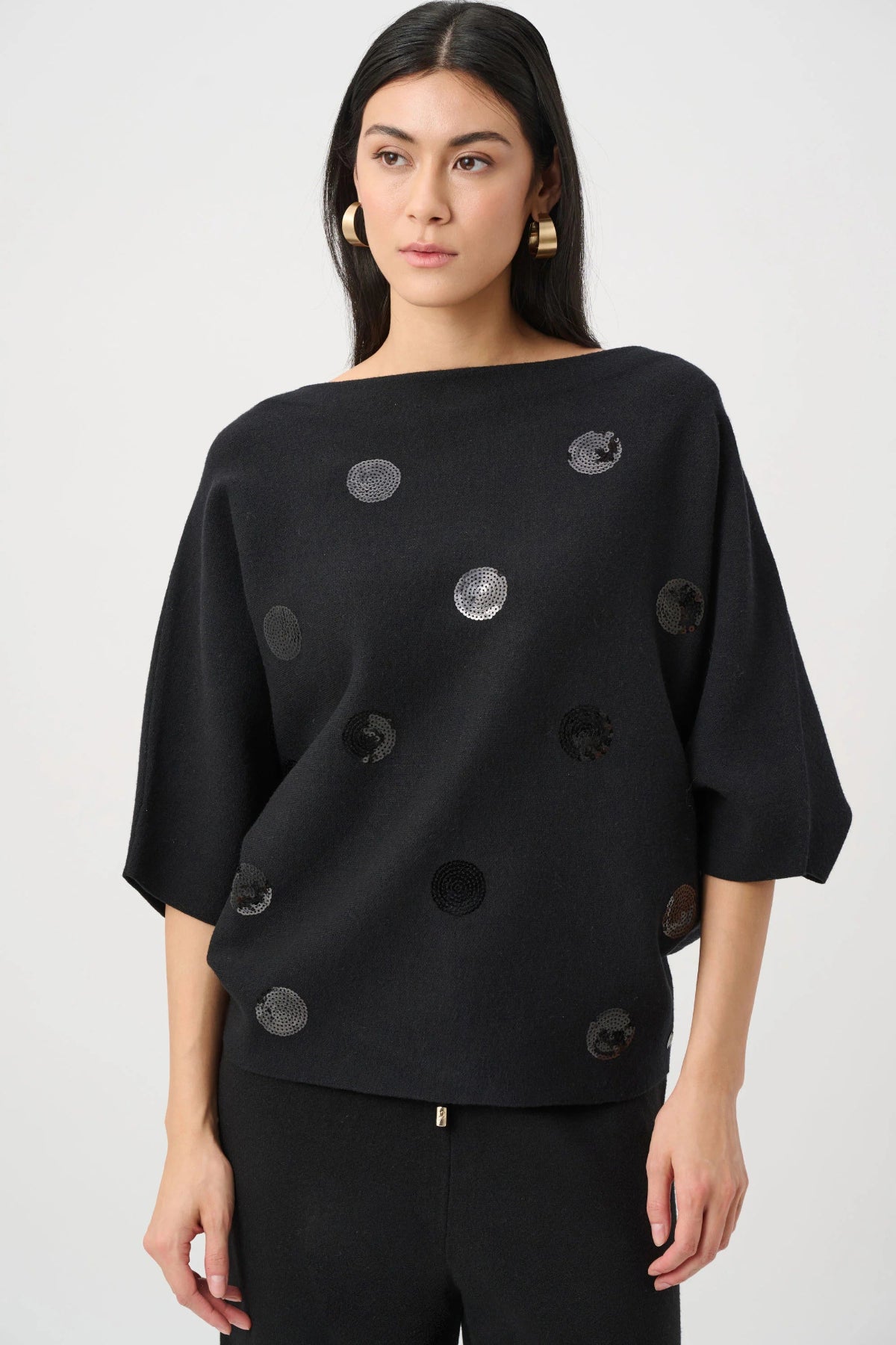 Joseph Ribkoff Embellished Sequin Polka Dot Jumper