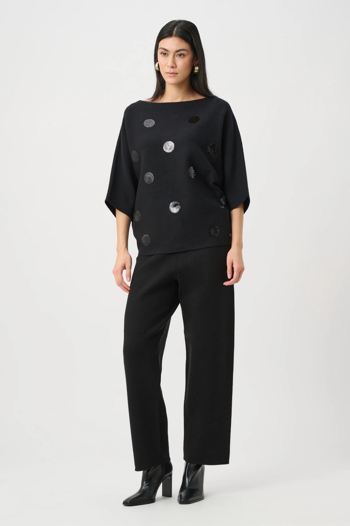 Joseph Ribkoff Embellished Sequin Polka Dot Jumper