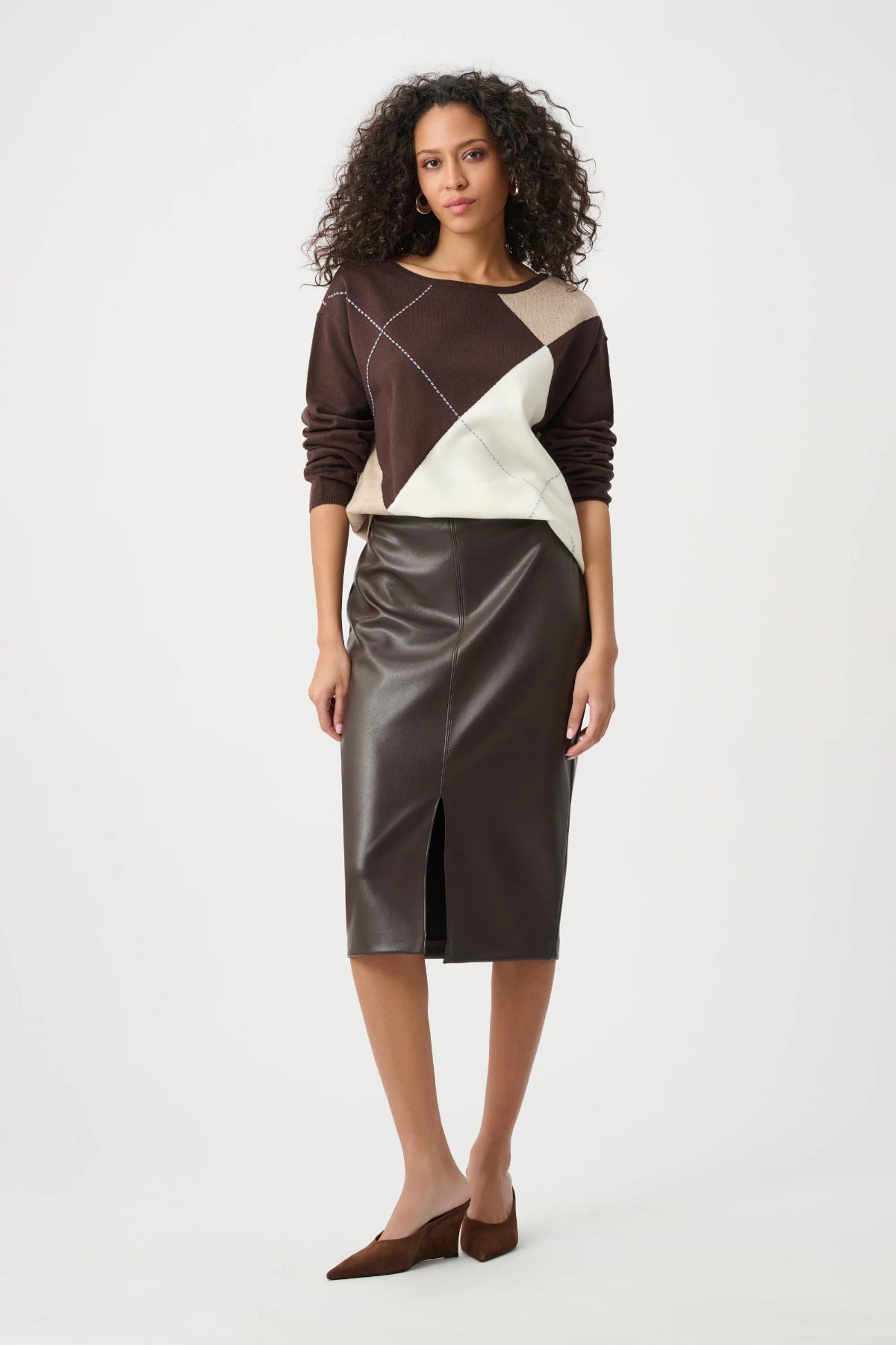 Argyle Pattern Crewneck Jumper