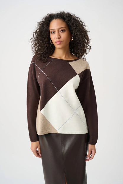 Argyle Pattern Crewneck Jumper