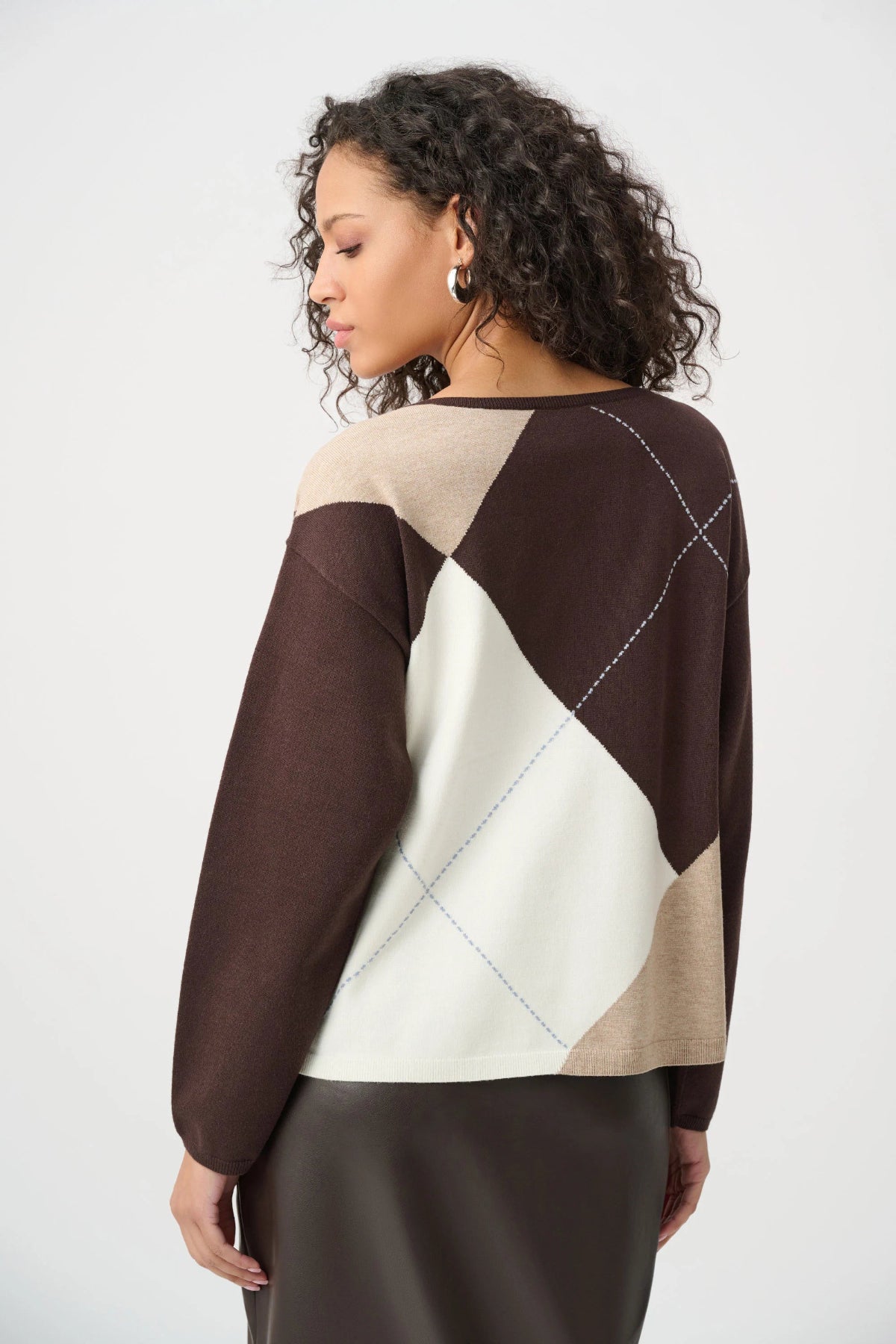 Argyle Pattern Crewneck Jumper