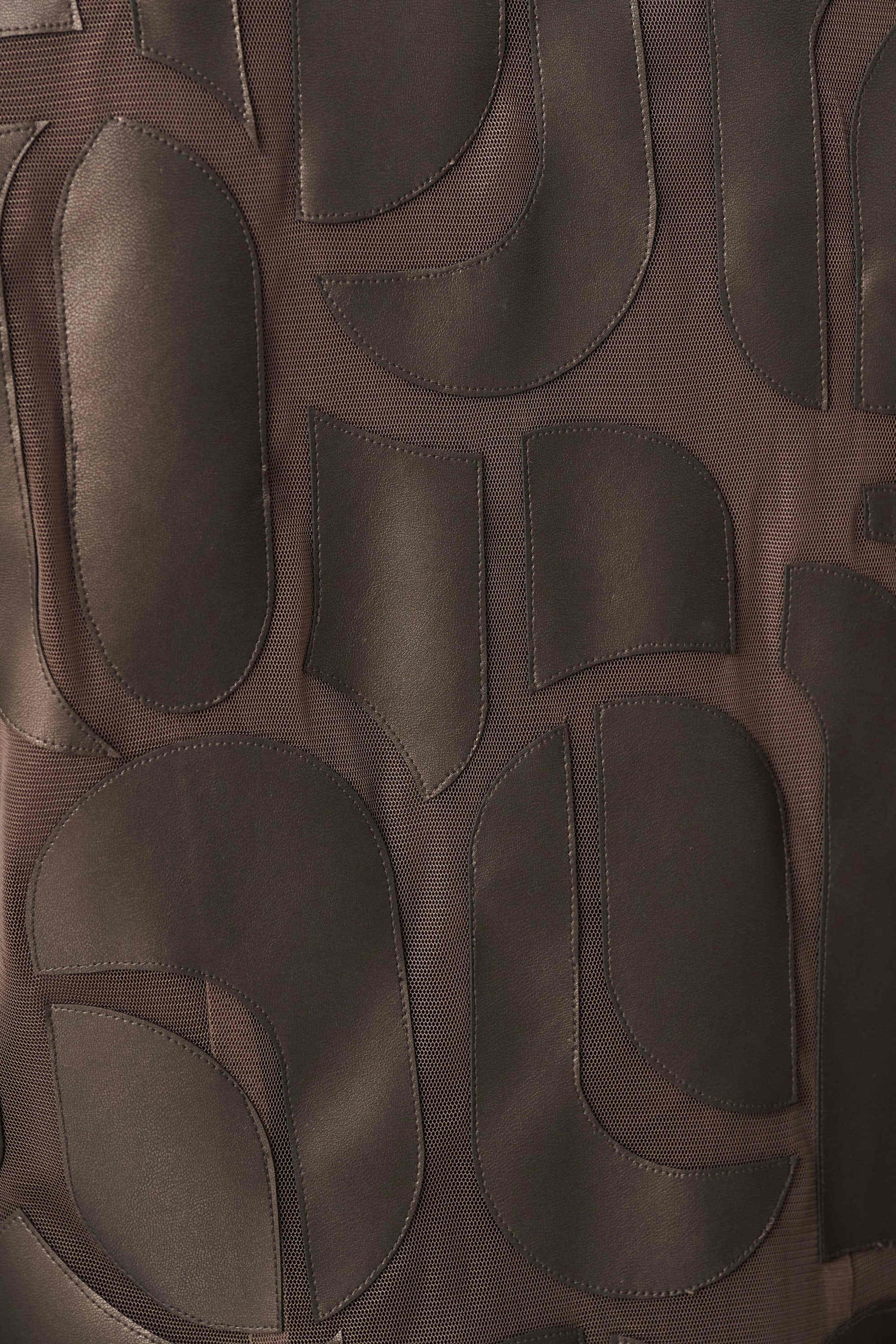 Leatherette And Mesh Embroidered Jacket - Lucindas on-line
