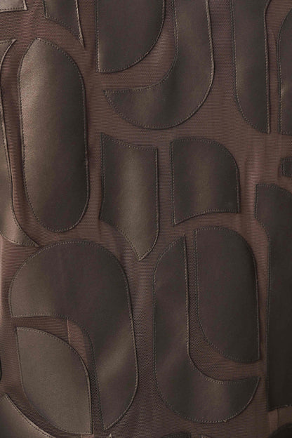 Leatherette And Mesh Embroidered Jacket - Lucindas on-line