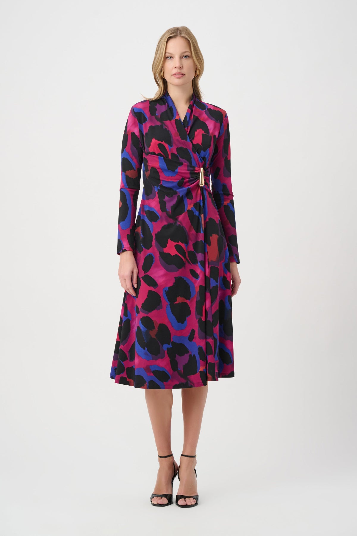 Animal Print Flowy Wrap Dress