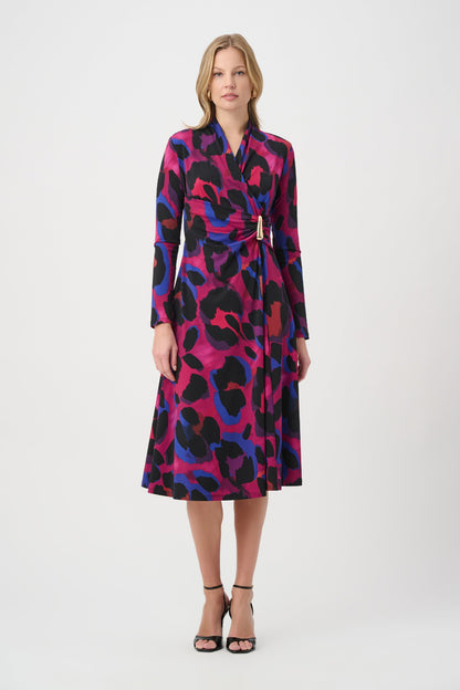 Animal Print Flowy Wrap Dress