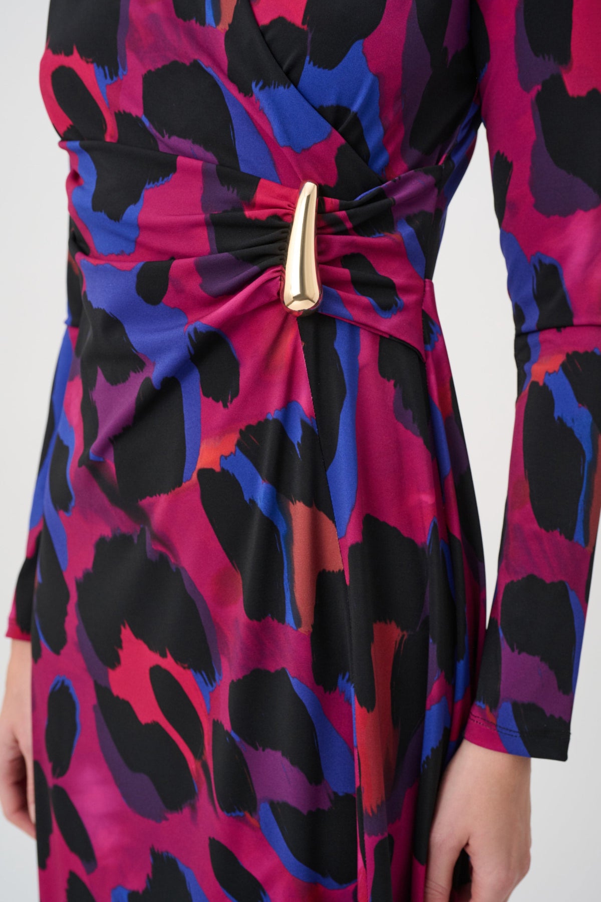 Animal Print Flowy Wrap Dress
