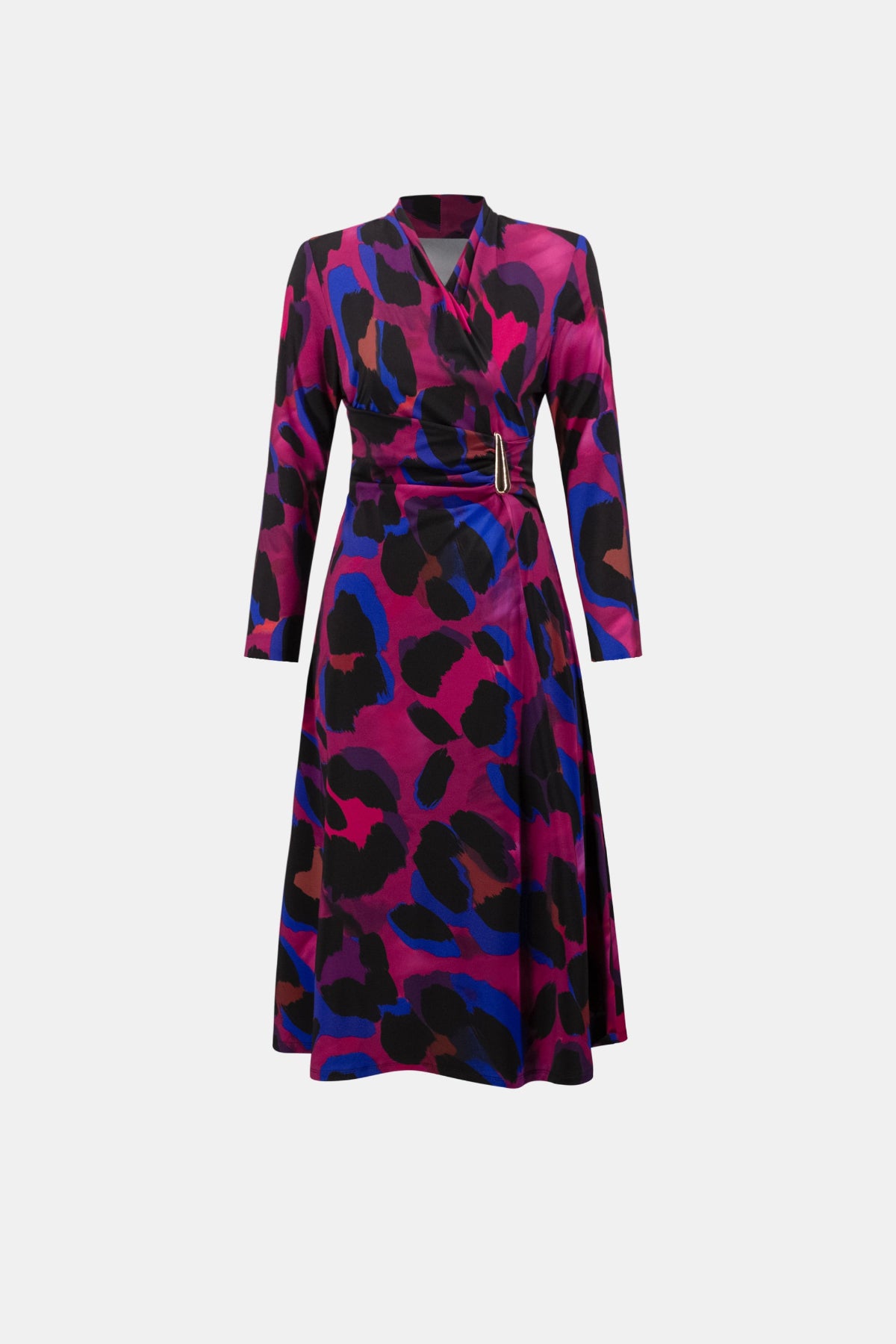 Animal Print Flowy Wrap Dress