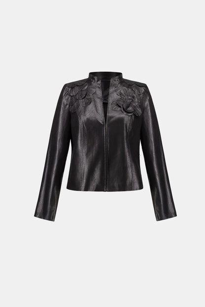 Embellished Foiled Suede Jacket