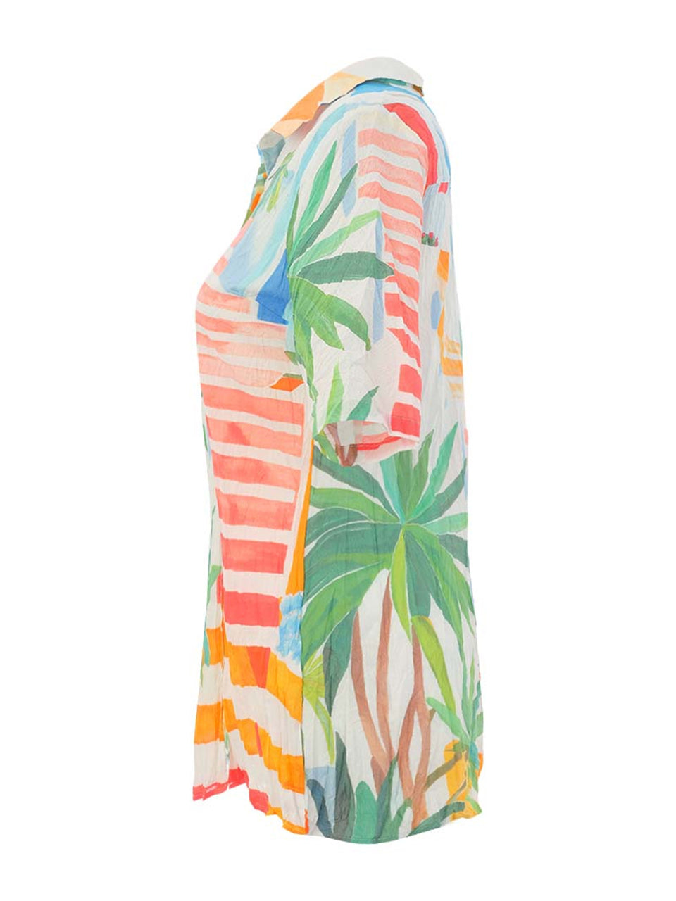 Dolcezza Palm Tree Print Cotton Shirt