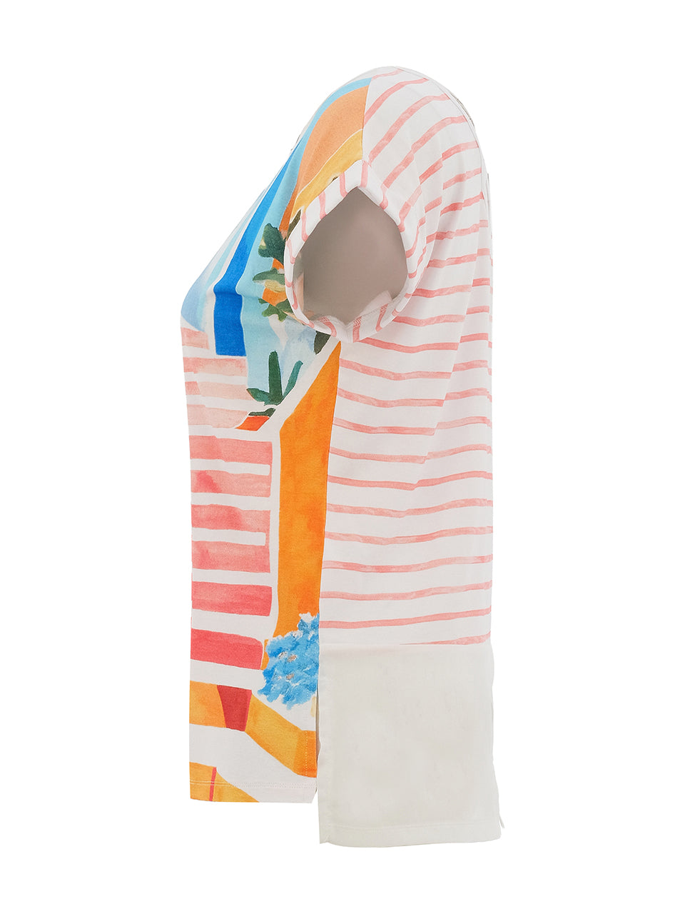 Dolcezza Palm Tree Print Crossover Back Top