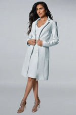 Load image into Gallery viewer, Jacquard Dress with Tulip Sleeves 228232
