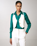 Load image into Gallery viewer, Offwhite Gilet with Monogram Gold Buttons 34-2140
