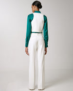 Load image into Gallery viewer, Offwhite Gilet with Monogram Gold Buttons 34-2140
