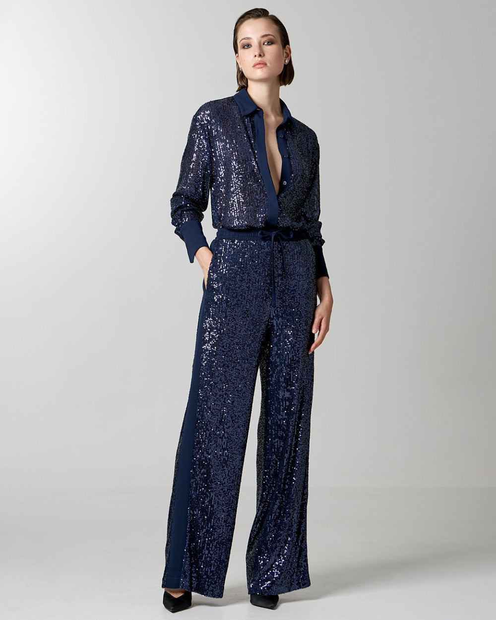 Sequin Drench Trousers with side detail 34-5075