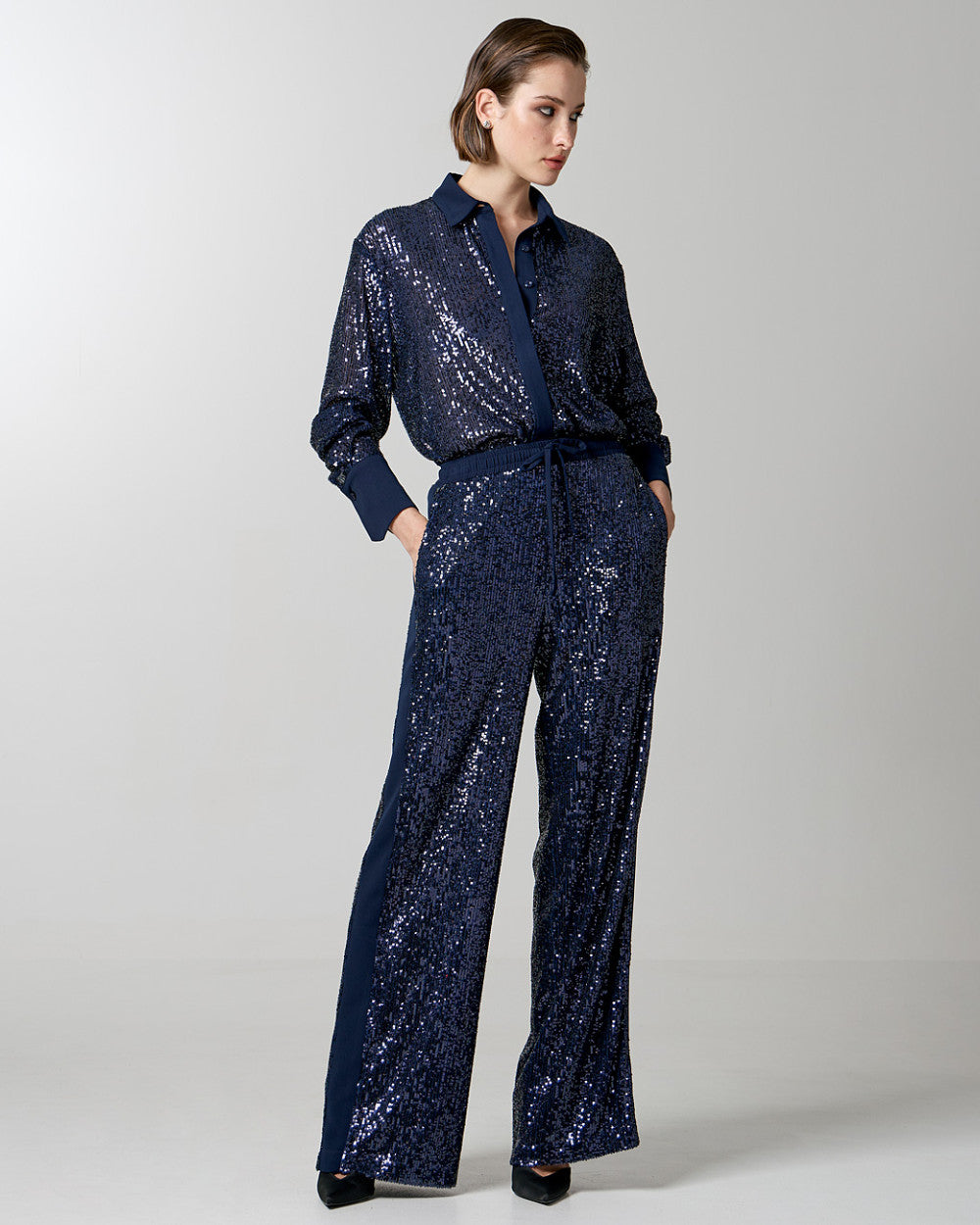 Sequin Drench Trousers with side detail 34-5075