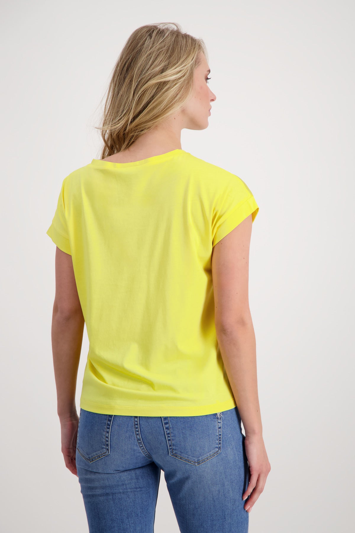 Sunshine Yellow Satin/Jersey T-Shirt 408379