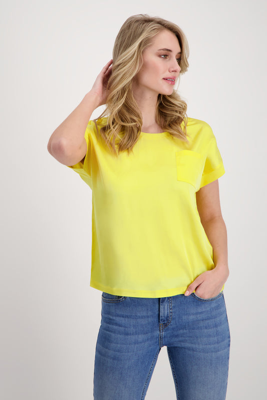 Sunshine Yellow Satin/Jersey T-Shirt 408379