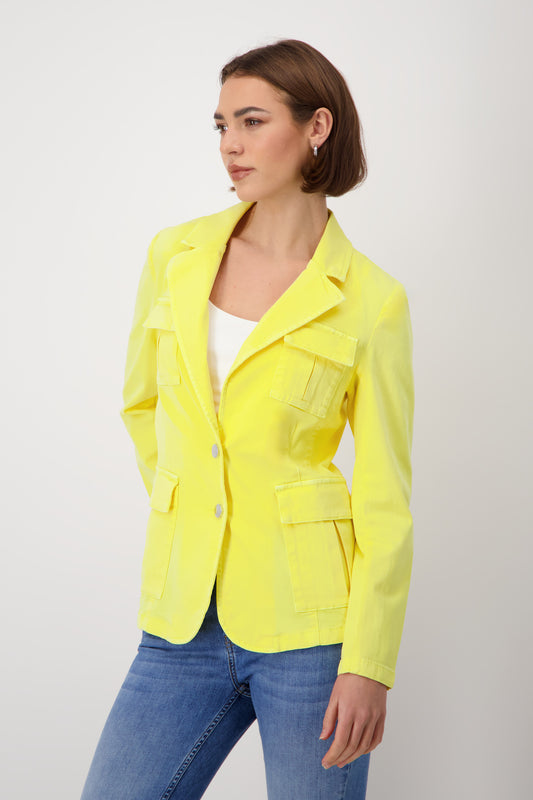 Yellow Safari Cotton Blazer 408392