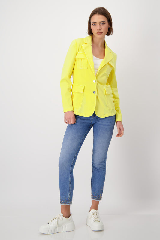 Yellow Safari Cotton Blazer 408392