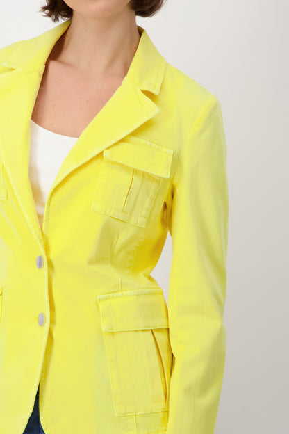 Yellow Safari Cotton Blazer 408392