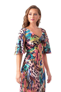 Pure Silk Tiered Dress with Matching Bolero 4111