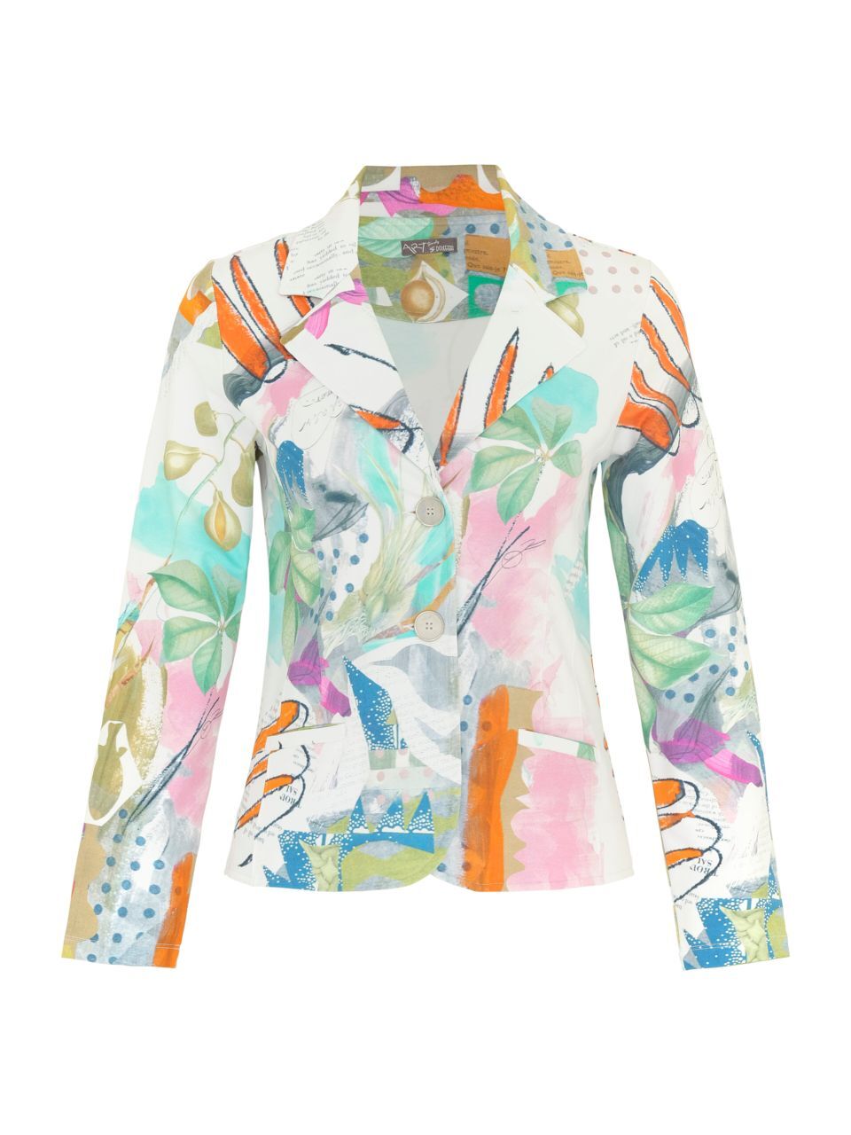 Pastel Botanical Print Blazer 24608