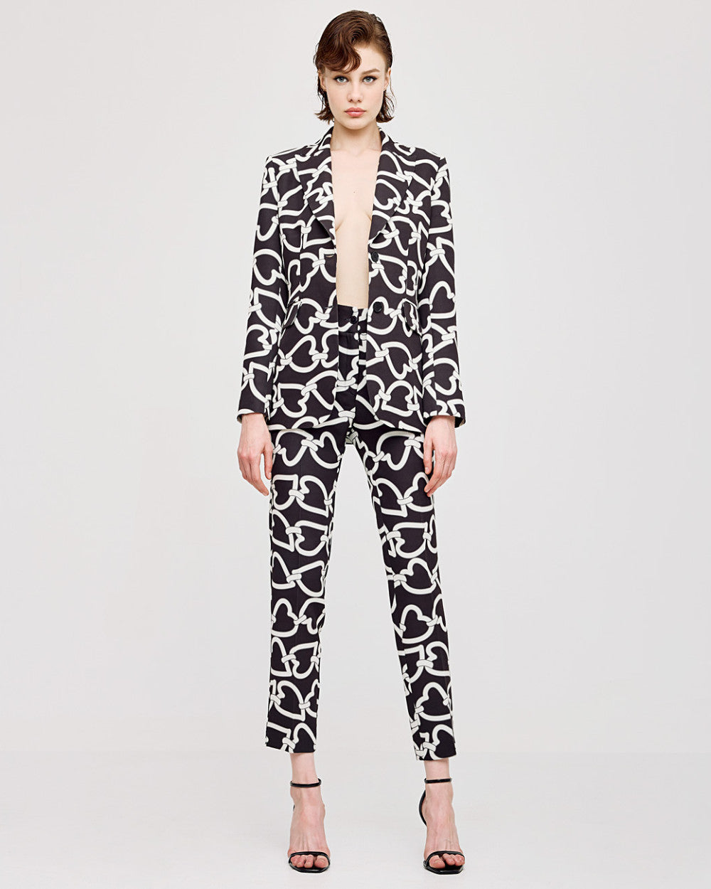 Heart Printed High-waist Trousers  43-5059
