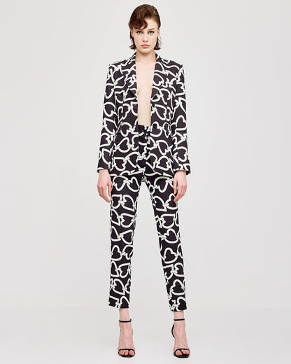 Heart Printed High-waist Trousers  43-5059