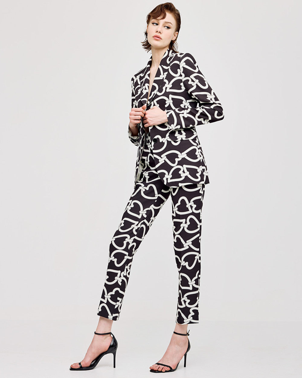 Heart Printed High-waist Trousers  43-5059