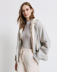 Silver Herringbone Bomber Jacket 44-1070