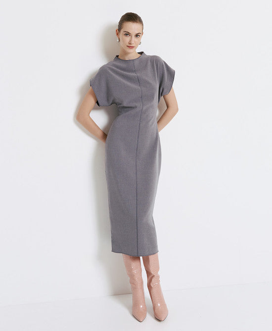 Access Grey Midi Pencil Dress 44-3311