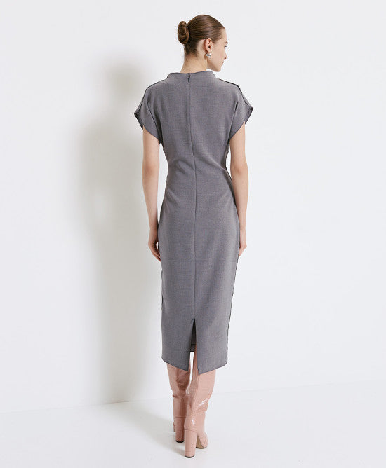 Access Grey Midi Pencil Dress 44-3311