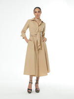 Load image into Gallery viewer, White Shirtwaist Cotton Midi  Dress 47560
