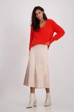 Load image into Gallery viewer, Italian Feel Satin Midi Skirt 806939

