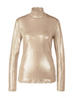 Load image into Gallery viewer, Gold Turtle Neck Fitted Top
