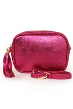 Load image into Gallery viewer, Metallic Leather Camera Bag
