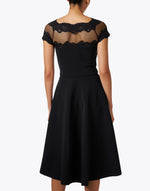 Load image into Gallery viewer, Ariba Black Lace Fit &amp; Flare Dress
