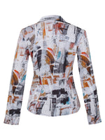 Load image into Gallery viewer, Simply Art Abstract Print Stretch Shirt 73633

