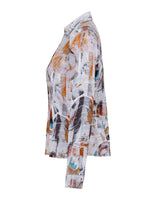 Load image into Gallery viewer, Simply Art Abstract Print Stretch Shirt 73633
