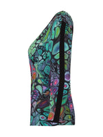 Load image into Gallery viewer, Green Fantasy Print Wrap Top 73661
