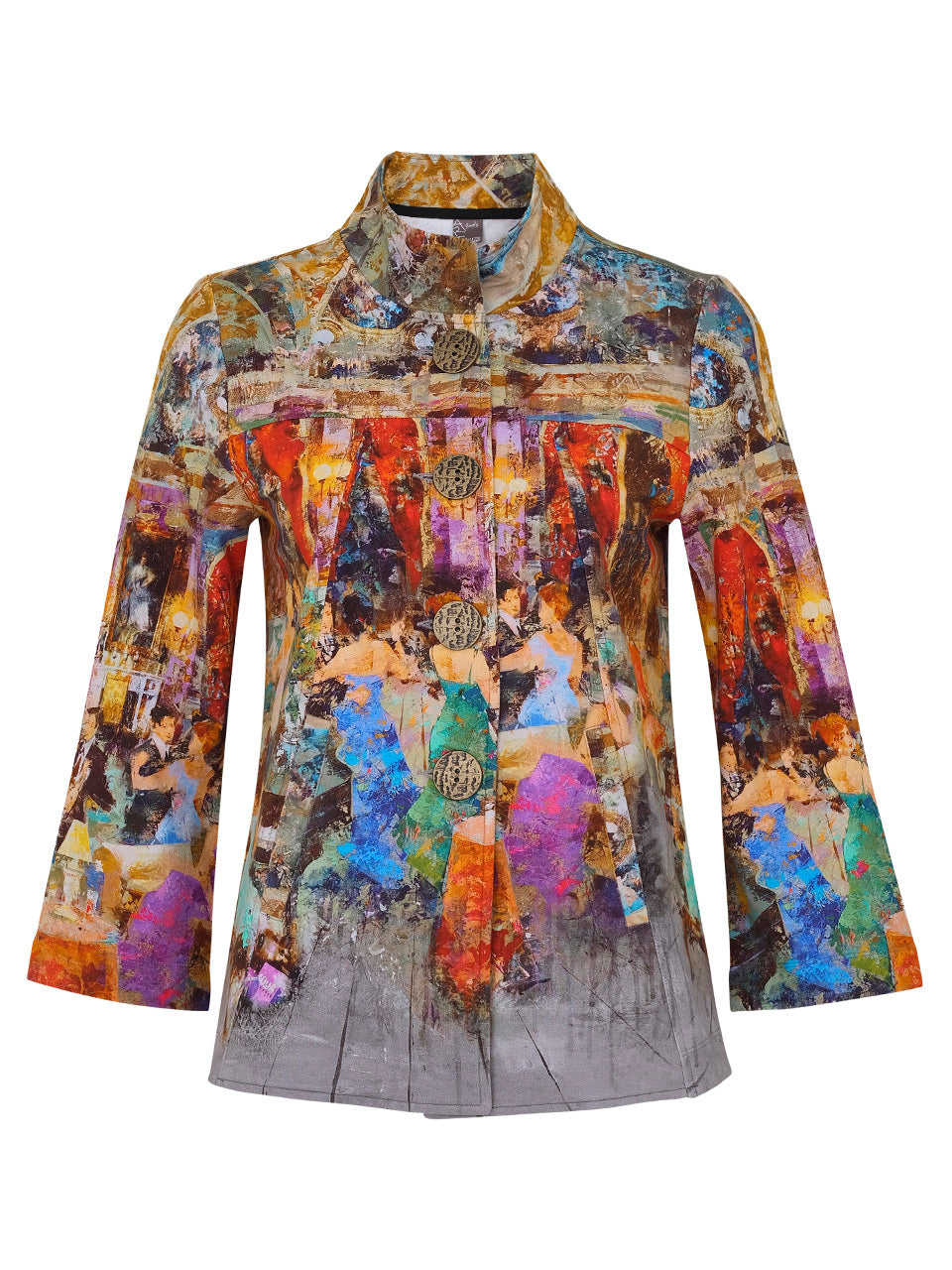 Impressionist Print Swing Jacket 73736