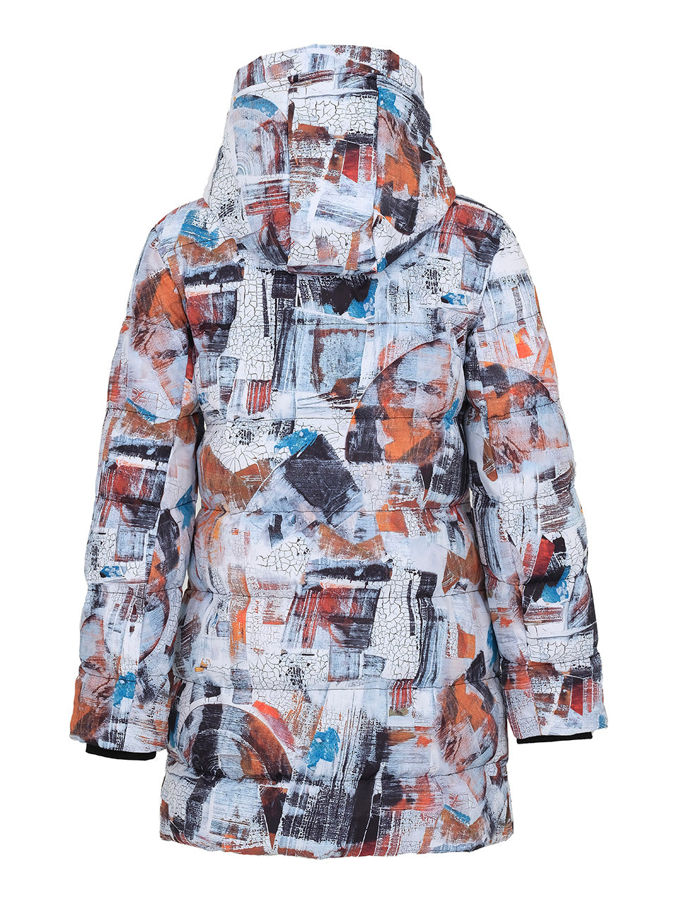 Abstract Print 
Puffer Coat