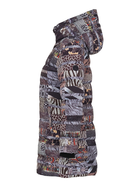 Mixed Animal Print Puffer Coat 73841