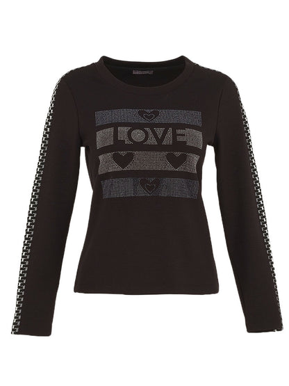 Black Sparkle Love Top 74170