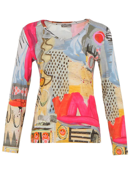 Abstract Printed Top 74630