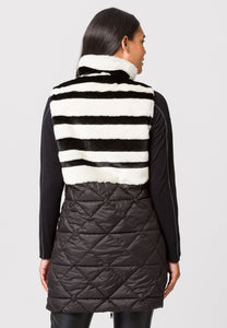 Monochrome Longline Gilet with Fur details 455855
